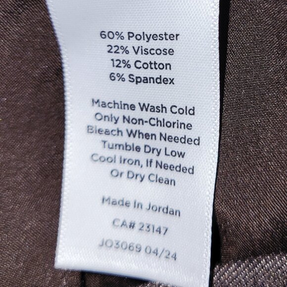 Talbots Southampton Brown Straight Leg Trousers Dress Pants Women's Size 4 - Picture 11 of 13